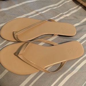 Charlotte Russe Nude Flip Flops Worn Once!